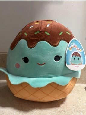 Squishmallows Maya Ice Cream Cone Plush - Mint, Brown & Tan